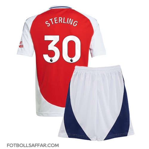 Arsenal Raheem Sterling #30 Hemmadräkt Barn 2024-25 Kortärmad (+ Korta byxor)